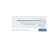 Tablet Screenshot of lifebydesignchiropractic.com